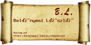 Belényesi László névjegykártya