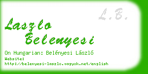 laszlo belenyesi business card