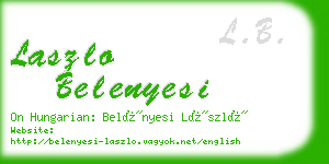 laszlo belenyesi business card